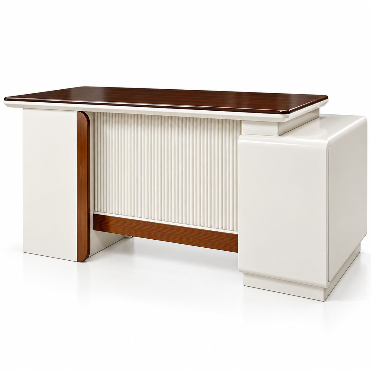 Delux Furniture office desk rear three-quarter product view