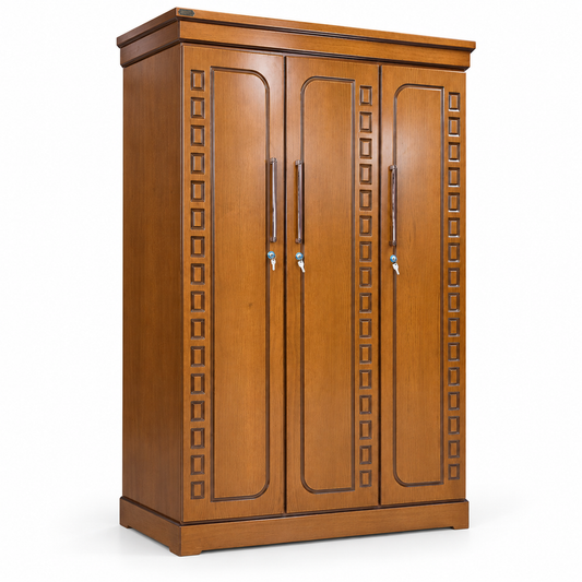 Delux Furniture three-door cupboard side angle